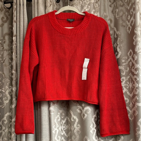Wild Fable Red Boxy Crewneck Pullover Sweater Size Large - Picture 3 of 9